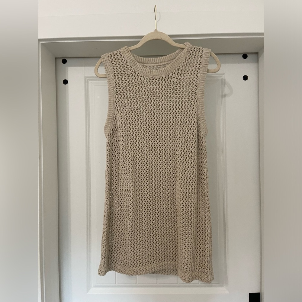 Aritzia Tan Knit Dress